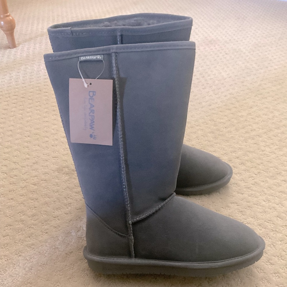 Charcoal Gray Bearpaw Tall Boots - Emma 🩶